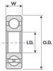 6009-RSR-C3 FAG Deep groove ball bearings 45x75x16mm