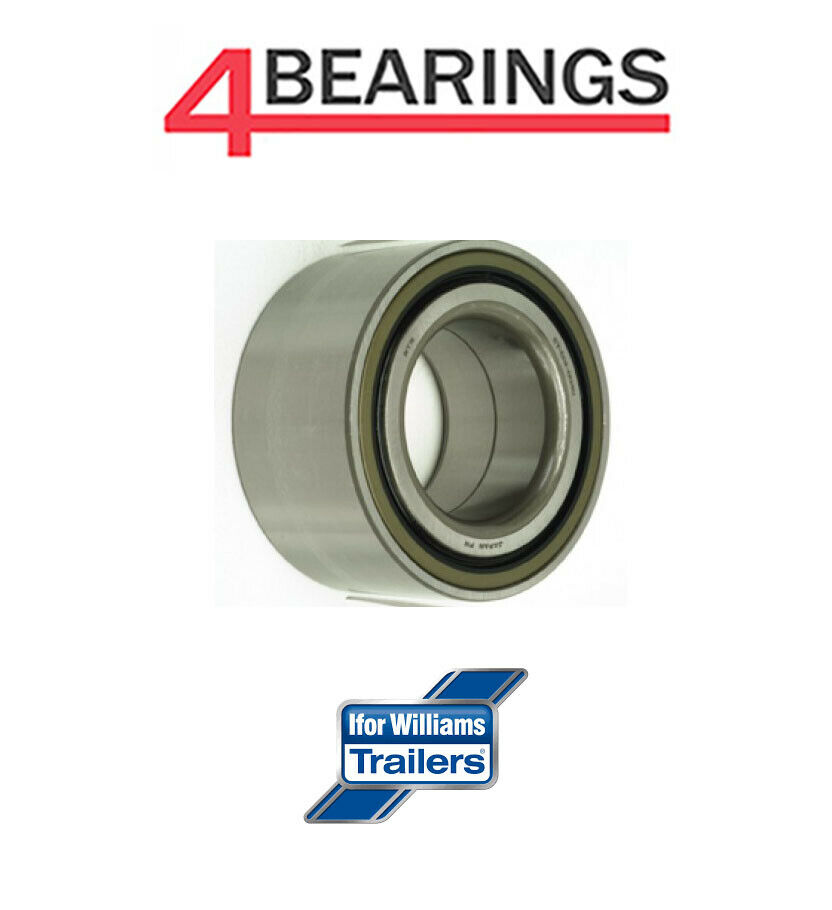 2 x 76mm P00002 Wheel bearing for 1996 on Ifor williams trailers Grey Hub cap 