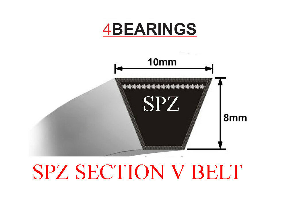 SPZ1550 (9.7x1550 Lp)  SPZ Section Wedge Belt - 1512mm Inside Length