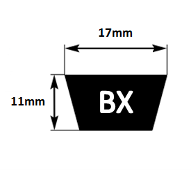 BX31 (17x787Li) Megadyne Cogged (CRE) BX Section V Belt - 31'' Inside Length